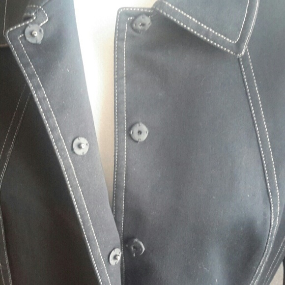 TAHARI ARTHUR LEVINE STRUCTURED DENIM BLAZER - Picture 5 of 7